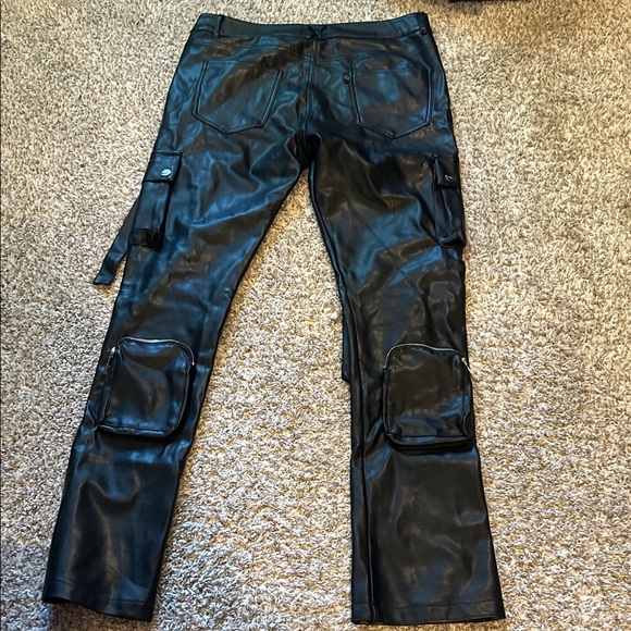 Pheelings Black Faux Leather Pants - Picture 3 of 4